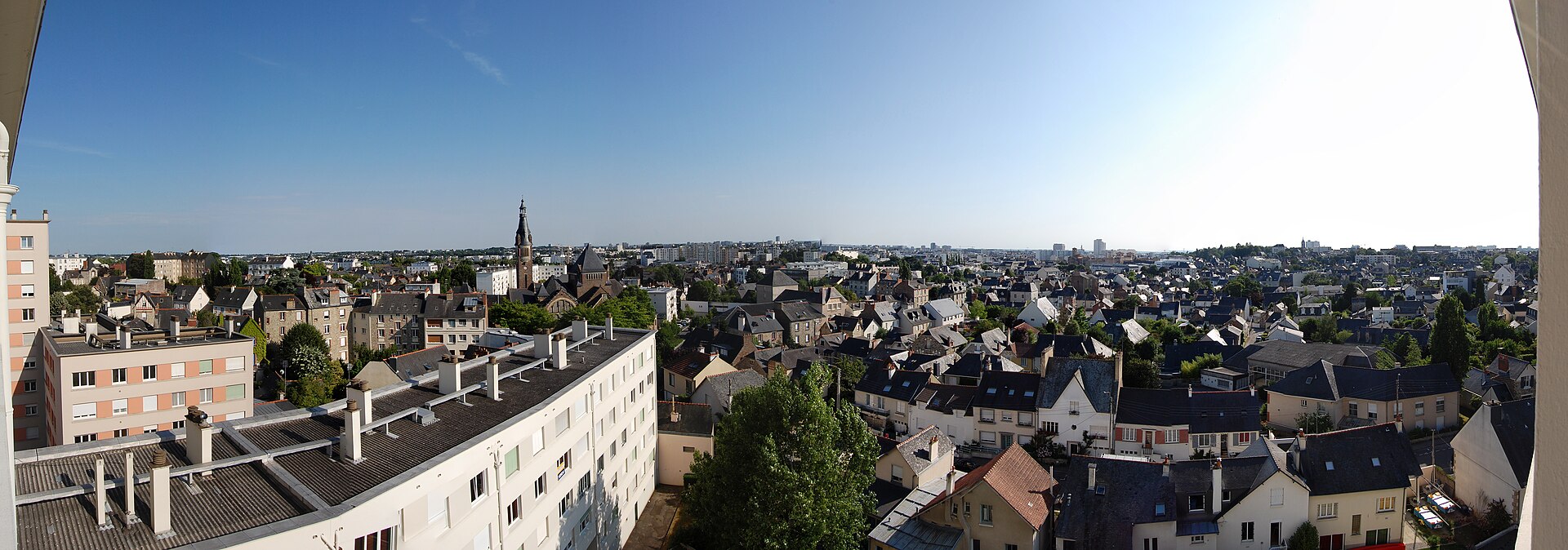 Vue sur les toits du quartier Jeanne d'Arc, Rennes